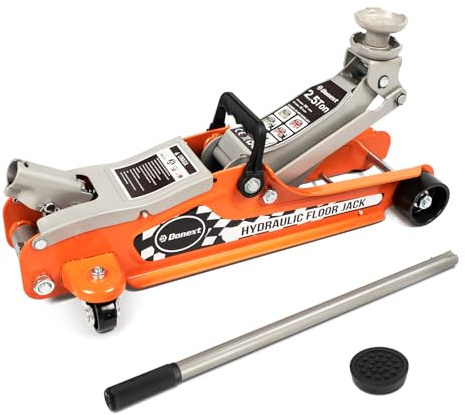 Donext 2.5 Ton Low Profile Racing Floor Jack, Heavy Duty Steel Construction, Lifting Range 3.35-14.17