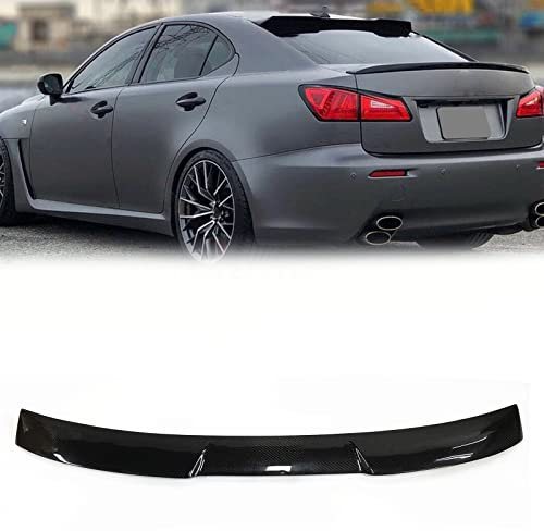 WOHOOD Accesorios Alerón Trasero De Fibra De Carbono, Alerón De Techo para Lexus IS250 IS350 ISF 2006-2013, Tapa De Maletero, Cúpula Superior, Embellecedor De Ventana, Labio Divisor