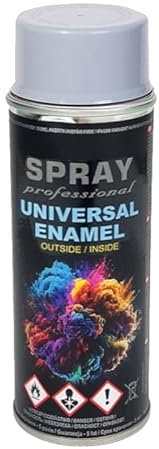 VE-INDUSTRIES Lackspray nach RAL Spraydose 400ml Buntlack für Holz, Metall (Weißaluminium - RAL9006)