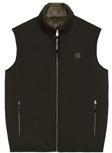 Marc O'Polo Herren Wendeweste Übergangsjacke wasserabweisend, Schwarz (Black), XL