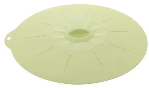 Ciieeo Food Grade Silicone Sealing Lid Extra Large Pan Lid Green Round Suction Seal Cover for Kitchen Food Preservation