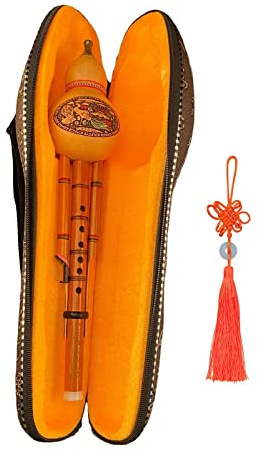 UxicRuya Flöte (Kürbisflöte) mit Aufbewahrungstasche, Chinesisches Blasinstrument in C Dur, Geeignet für Kinder, Erwachsene, Anfänger Und Schüler