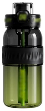 PWSHZ Water Bottle Botella de Agua Deportiva Grande, Jarra de Agua Marcador de Tiempo for Gimnasio, Escuela, Ciclismo, Fitness al Aire Libre y Oficina Bidon Ciclismo (Color : Black, Si