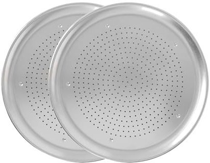 Nordic Ware Naturals - Juego de 2 moldes para pizza de aluminio perforado de 16 pulgadas