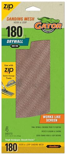 Gator Drywall Sanding Screen Mesh, 180 Grit, 4-Pack