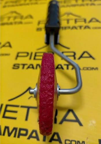 Rotella per intonaco stampato cemento PIETRA roccia concrete rubber stamp ROLLER, modello Rotella per fughe ruvida, cm 1 circa spessore.