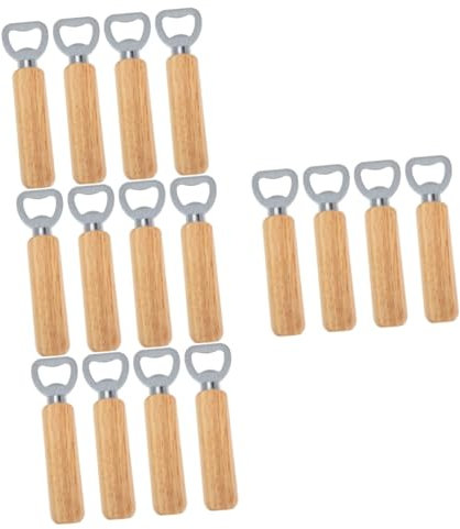 PRETYZOOM 4 Juegos Sacacorchos De Madera Abrebotellas Cerveza Destapador De Cerveza Abrebotellas De Mano De Madera Abrelatas Hidro Matraz Puede Perforar Metalico Khaki 4 Uds * 4