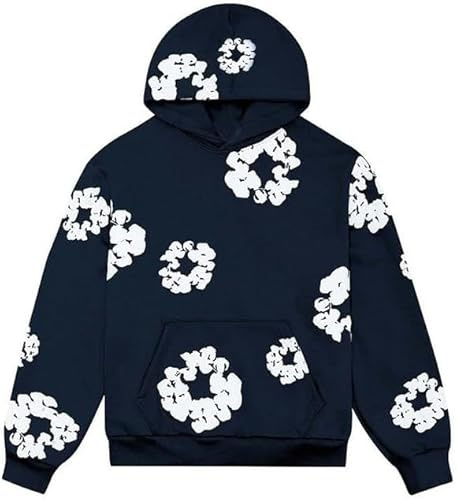 Sudiup Y2K Hoodie Men's Hoodie Women's Casual Retro Large Harajuku Jacket (Black,Small)