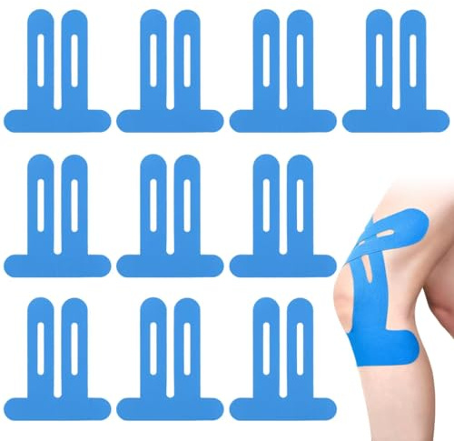 Horuili® 10 Stück Kniebewegungs-Band, Precut Knie Kinesiologie Tape, Knieschutz Kinesiotape, Wasserdichtes elastisches Klebeband, für Knieschmerzen beim Sport
