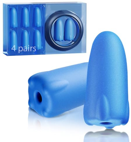 4 Paires Bouchons d'Oreille, Bouchons Doreilles Anti Bruit, Bouchon Oreille pour Dormir, Réutilisables Boule Quies, pour Bloquer le Ronflement, Voler, étudier, Travaille