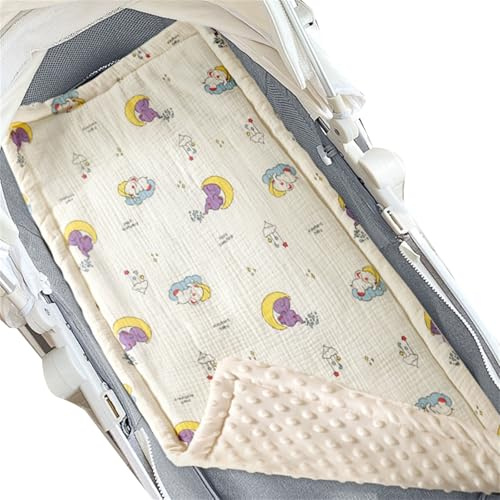 Cojín para cochecito de bebé colchón de doble cara asientos listos para niños cojines de forro transpirable con patrón impreso cojín para cochecito de niños
