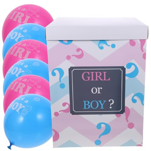 OFFIGAM Scatole Palloncini per Gender Reveal in Carta, Set per Shower Party Decorazione Speciale e Originale