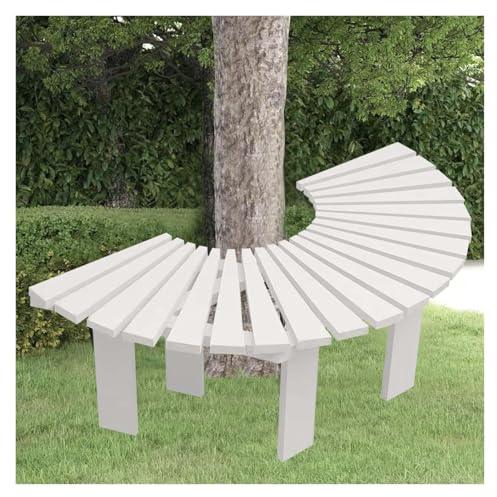 Rundum-Baumbank, Parkstuhl Aus Holz, Halbrundes Pflanzenregal Ohne Rückenlehne, for Die Veranda Auf Der Terrasse, Im Garten, Im Hof, Tragkraft 300 Kg(Color 4)