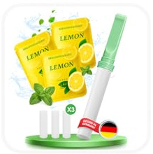 1 PC S2.0 Smettere di Fumare con 15 Cartucce Filtro al Gusto di Limone Per Migliorare Respirazione,Portatile Smettere di Fumare Prodotti,sans nicotina