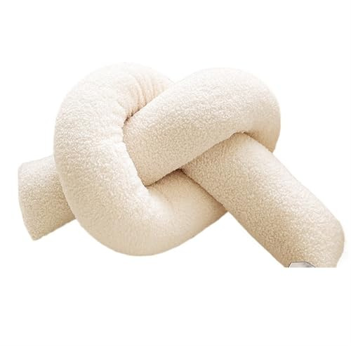 QWWQYDY Cojin Nudos 1 cojín Creativo for sofá, Simple de Color sólido, Anudado, Decoraciones Creativas, for(Beige)