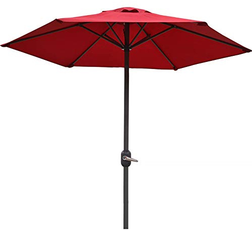 QYYZTQY Parasol,2m/6.6f Small Garden with Hand Crank,Outdoor Market Table Umbrella,6 Ribs