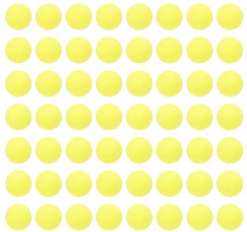 DECORNIJIA 50 Matte Farbige Tischtennisbälle 40mm Offizieller Pingpongball aus Kunststoff Gelb Indoor Outdoor Freizeitspiel