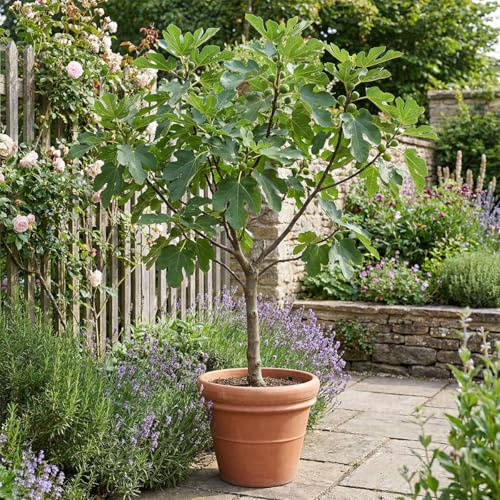 Bloomique - Ficus carica - Feigenbaum - Obstbaum - Gartenpflanze - Winterhart - Höhe 130-160 cm - Topfgröße: 28 cm