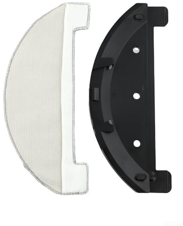 Mop Bracket and Pads Kit Compatible with MR1 Robot Vacuum, Plastic Frame with Microfiber Cloths for Efficient Mopping, Black Replacement Parts