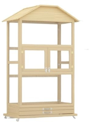 Fågel- och papegojbur Ultimate Luxury Villa Parrot Cage New Birdhouse & Nest