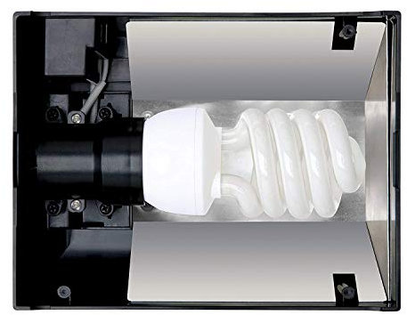 Exo Terra Compact Top, Terrarienabdeckung, Nano, für 1 Lampe, mit Reflektor, 20 x 9 x 15cm, Fassung E27, Schwarz