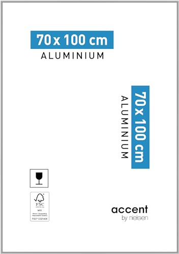 accent by nielsen Aluminium Bilderrahmen Accent, 70 x 100 cm, Silber