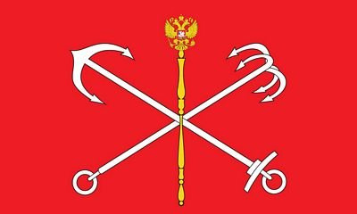 Fahne/Flagge Russland - St. Petersburg 90 x 150 cm