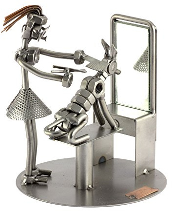 Steelman24 I Figurine en métal Toiletteuse I Made in Germany I Idées Cadeaux I Sculpture d’Acier I Hommes de métal