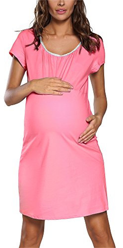 Italian Fashion IF Nattlinne För Kvinnor Födelse Omvårdnad Nattlinne Gravid Graviditet Sovkläder Gravidmode Med Hel Knapppanel Födelseskjorta För Gravida Kvinnor