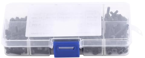 280pcs Kappe Kopf Innensechskant Muttern Schraube Mutter Sortiment Schwarz M3 12,9 Metrische Maschine Verschluss Sortiment Kits, Gewindelänge 4/5/6/8/10/12/16/20/25mm, Für Befestigung