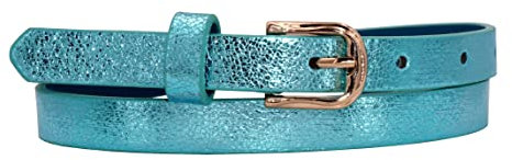 EANAGO Kindergürtel >EISPRINZESSIN< für Mädchen 3–12 Jahre – Türkiser Glitzergürtel, vegan & verstellbar – Kinder Gürtel für Taillen 52–67 cm – Leicht zu bedienen, ideal als Geschenk