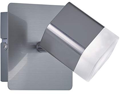 Reality Leuchten LED Wandspot Roubaix R82151107, Metall, Nickel matt, Acryl weiß, 4 Watt