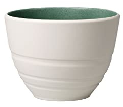 Villeroy & Boch It's My Match Mug Leaf, 450 ml, Premium Porcelain, White/Green