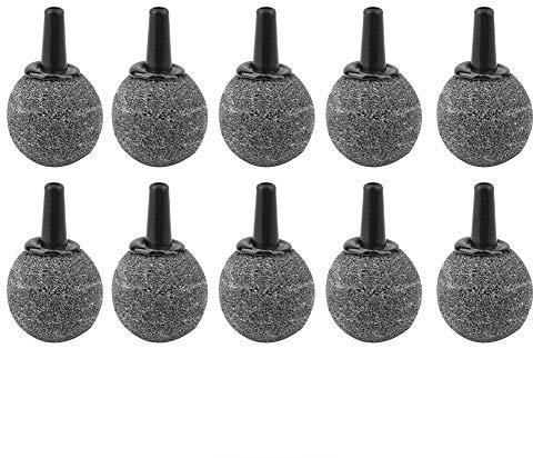 10 Stücke Aquarium Luftstein Mineral Blase Diffusor Airstones Set Calabash Ballförmigen Sauerstoff Diffusor Aquarium Luftschlauch Stecker Splitter für Aquarium Hydroponik