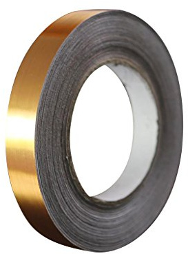 LOVIVER Mina Cinta Adhesiva de Decoración de Piso Pared Muro, Hoja Dorada 1cm x 50m