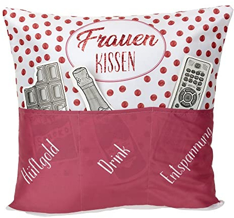 Sofahelden Frauenkissen mit Taschen und Deko