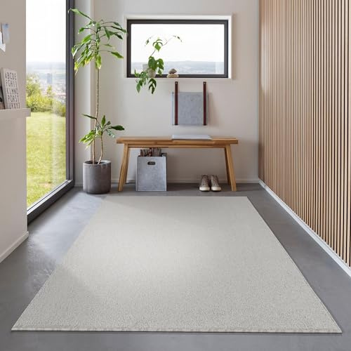 Carpetsale24 Alfombra de salón, Color Crema Alfombra Moderna para habitación Infantil, Dormitorio, Oficina, Pasillo y Cocina Alfombra 80 x 150 cm