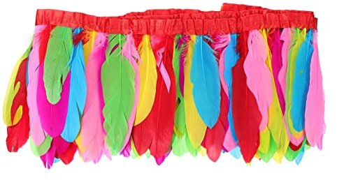 Milisten Diy Federstreifen Flauschige Gansfeder Federborte Für Kleidung Traumfänger Haaraccessoires Und Bastelzubehör 2.00 M Dekoband Für Handarbeiten