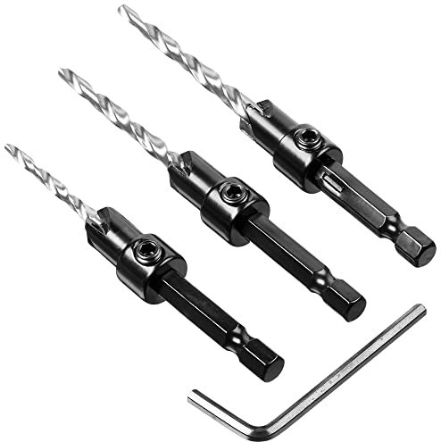 Marchio Amazon - Denali Set di punte per trapano a percussione in metallo duro, 3 pezzi