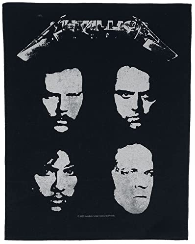 Metallica Black Album Unisex Backpatch schwarz/weiß 100% Polyester Band-Merch, Bands