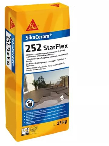 SIKA - Adhesivo cerámico altas prestaciones - SikaCeram-252 StarFlex - 25kg