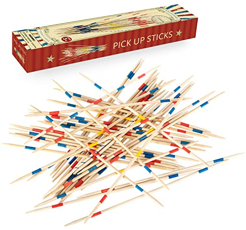 GOTHINK Gioco Mikado 41 Bastoncini da 30 cm, Gioco da Tavolo Classico Familiare, Regalo per Adulti e Bambini - Sviluppa Destrezza e Concentrazione, Ideale per Famiglia
