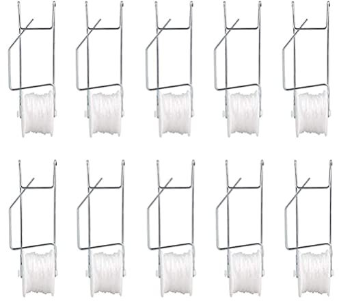 10 ganci a rullo per traliccio di pomodoro, ganci di supporto per pomodoro, gancio a rullo per piante con gabbia per piante da 15 m, supporto per gancio a rullo per piante e frutta