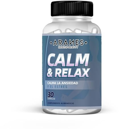 Calm & Relax | Apoyo antiestrés y bienestar psicológico | Problemas de Sueño + Insomnio + Ansiedad | Con Triptófano, Pasiflora y Vitaminas B6, B3 y B1 | Ansiolítico natural | 30 cápsulas