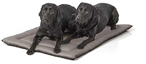 Wallace & Jones | Wendedecke pflegeleicht waschbar bis 95°C - gepolsterte Indoor/Outdoor Liegedecke für Hunde | XL - 110 x 80 cm - Hellgrau/Dunkelgrau