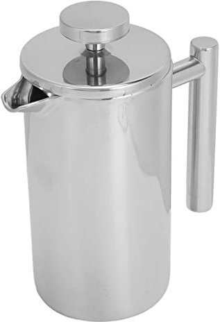 Cafetera De Prensa Francesa De Acero Inoxidable, Cafetera De Prensa Francesa De Doble Capa, Cafetera De Prensa Francesa Portátil Para El Hogar, Viajes De Camping Al Aire Libre(1000ml)