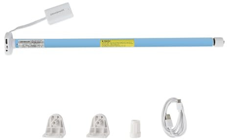 Wiederaufladbarer Zigbee-Rollomotor für17/25/28mm Rohre,intelligenter Jalousienmotor,automatischer Vorhangöffner App/Sprache/Fernbedienung,Tuya Zigbee-Hub erforderlich(Motor,Keine Fernbedienung)