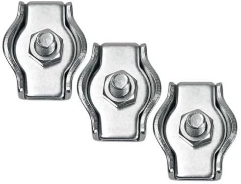 SYDARSYN M6 Simplex Klemmen Drahtseilklemme Edelstahl Drahtseile Clip für 4-5mm Drahtseile (3 Stück)
