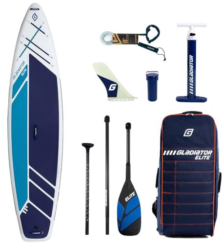 Campsup SUP Gladiator Elite 11'6 Touring Aufblasbares Stand Up Paddle Board | 354 x 86 x 15 cm | Surfboard für Einsteiger & Fortgeschrittene mit zubehör | Tragkraft bis 140 Kg