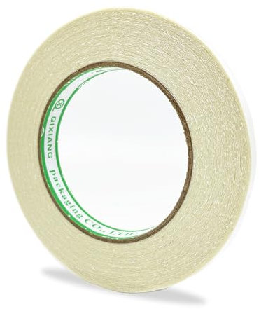 KAIHENG Stoffband doppelseitig, 1,2cm x 30m Saumband ohne Nähen, transparentes, selbstklebendes Saumband für Vorhänge, Hexerei, Hosen, Kleider